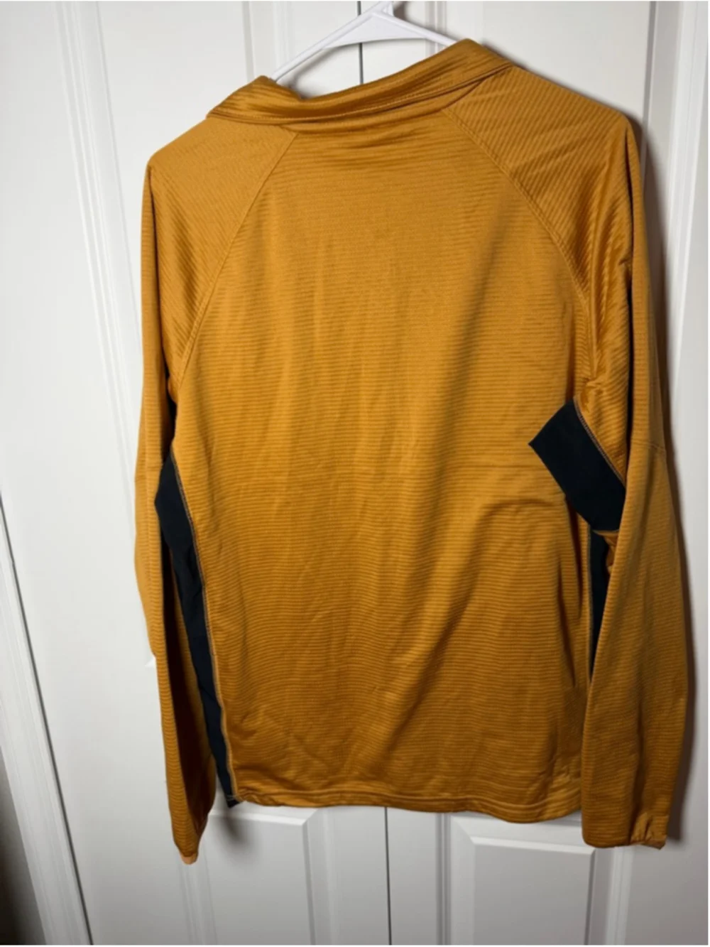 Men's Columbia Long Sleeve Tee M Brown Black Single Canyon Half Zip Fleece NWT